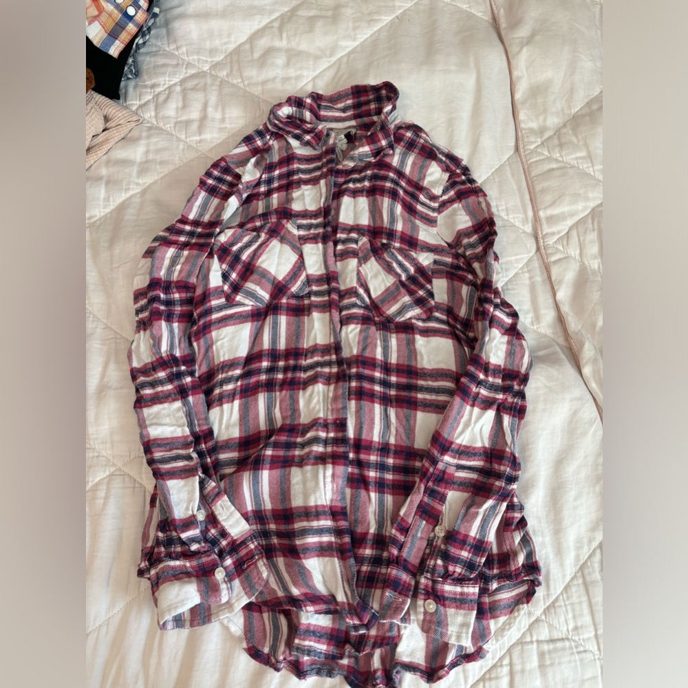 🩷Women’s size small lucky brand western work flannel